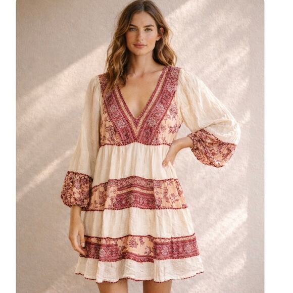 kara vintage cream mini dress Akira Cream Tie Mini Dress